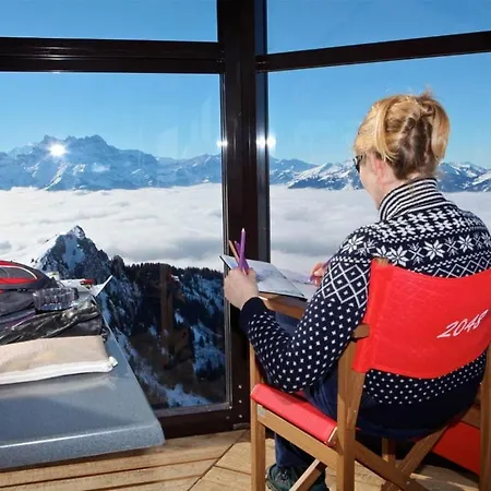 Modern Mountain Room With Shared Bathroom At 500M To Ski Lifts And Leysin Center Han/Misafirhane *